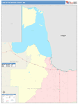 Lake of the Woods County Wall Map Color Cast Style